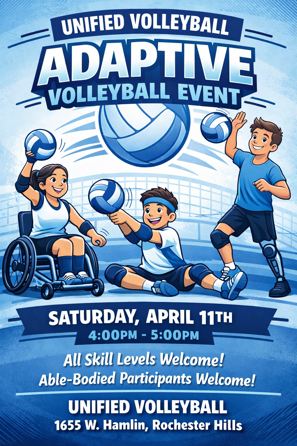 Unified volleyball adaptive event poster (1)